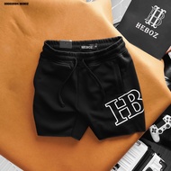Quần short nỉ logo Heboz 2M quần đùi nam chất vải co giãn - 00002094