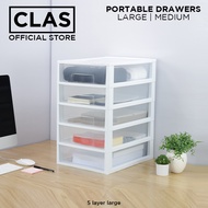 CLAS Portable Drawers I Long Bond Paper I Clear Book I Brown/Plastic Envelope Organizer Office Home