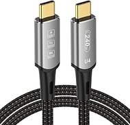 DGHUMEN Thunderbolt 4 Cable 1.6 ft, 40Gbps USB 4 Cable 240W Charging, USB C to USB C Cable Supports 8K HD Display, for iPhone 15Pro/15ProMax, MacBooks, iPad Pro, Docking Station, Hub