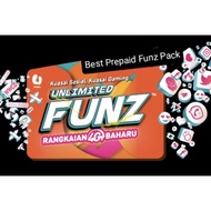 🔥U Mobile Unlimited Funz Pack 🔥#GX Plan 12&30 &38&43 Prepaid