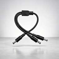 Sha 30 cm Coaxial Power Splitter Cable DC5 5 x 2 1 mm One-to-Two Cord with PVC Cover and 0 75 mm² In