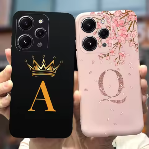 For Xiaomi Redmi 12 Case Cute Couple Letters Cover Shockproof Phone Case For Xiaomi Redmi 12 Redmi12
