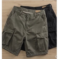 [LS] M-4XL Summer Shorts Men's Loose Street Wear Overalls Casual Straight 5-Point Pants Japanese Ret