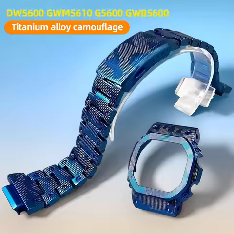 New DW5600 GWM5610 G5600 GWB5600 Metal Bezel 5610 Stainless Steel Watchband Strap 5600 Titanium allo