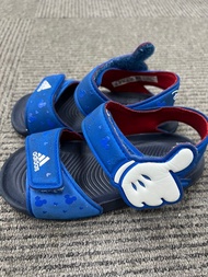 二手-愛迪達Adidas Disney 聯名款 藍色 米奇 小童16cm兒童涼鞋
