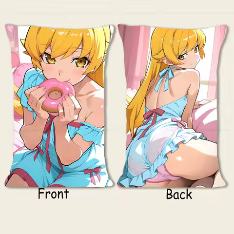 R18+ Dakimakura Anime Shinobu Oshino Pillow Cover Sofa Cushion Double-side Print Throw Pillow Case 4