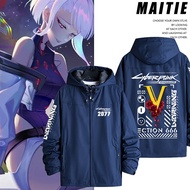 Ready Stock Cyberpunk 2077 Edgerunners Moxes Maelstrom Hooded Windbreaker Jacket Men Loose Fit Casua