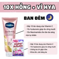 [HÀNG THÁI LAN] Combo Dưỡng thể Vaseline 10x - 50x - 4x + Viên Kích Trắng Alpha Arbutin 3 Plus Đêm N