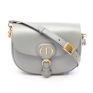 【二手】迪奧 (Dior) BOBBY 中型單肩背包 M9319UMOL 灰色皮革 Bobby 中型女款二手 A