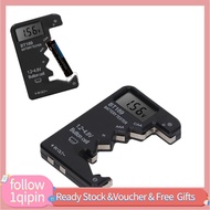 1qipin.my Battery Tester  Universal Checker Small for C AAA D N 9V 6F22 1.5V 3V Button (Black)