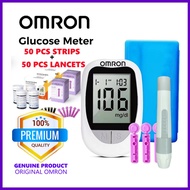 OMRON การวัดแม่นยำ100% เครื่องวัดน้ำตาล เครื่องตรวจเบาหวาน วัดเบาหวาน แผ่นตรวจ 50ชิ้น+ปากกาเจาะเลือด