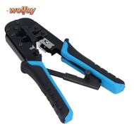 YOLANDA RJ45 Crimp Tool, Built-in Wire Cutter and Stripper All-in-One Modular Crimping Tool, 6 in 1 