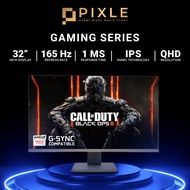 PIXLE Gaming Monitor | 32 inch Monitor | 32" QHD 165Hz 1ms Flat Fast IPS 2560 x 1440p