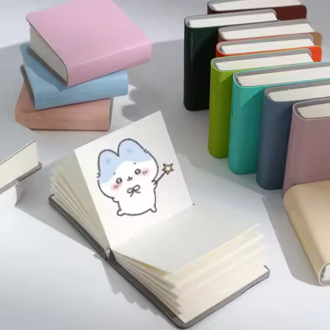 3-Pack Square Blank Notebook Mini Cute Small Portable Notebook Pu Pocket Notebook Painting Notebook 