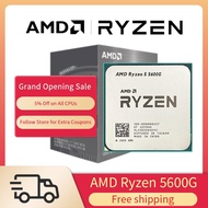 ใหม่ AMD Ryzen 5 R5 5600G 3.9GHz Twee-Core Twee-Thread 65W ซ็อกเก็ตเครื่องประมวลผลซีพียู L3 AM4 = 16M ไม่มีพัดลม CPD