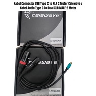 Celewave 2 Meter USB Type C to XLR Connector Cable 2 Meter Type C to Dual XLR MALE Audio Cable/