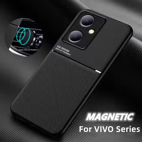 For VIVO V29 5G Case Protective Cover For VIVO V29 Lite V29e V27 V25e V25 Built-in Car Magnetic Hold