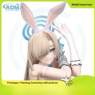Adm Asuna Figure 1/7 Dress Bunny Girl Beautiful Girl Chair Model gk Chassis Ornaments Toys Over 14 Y
