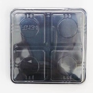 10pcs/set 4-Cavity Plastic Tray/ Cheese Tart Tray Box / Mini Cake Tray / Mini Moon Cake Box / Bekas 