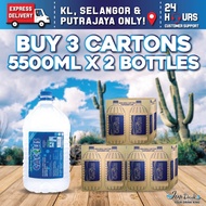 BUNDLE OF 3 CARTONS : CACTUS MINERAL WATER 5500ML x 2 BOTTLES