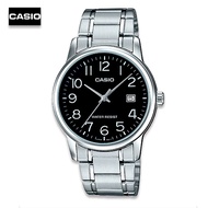 Velashop Casio นาฬิกาข้อมือผู้ชาย CASIO Standard สายแสตนเลส รุ่น MTP-V002D-1BUDF  MTP-V002D-1B MTP-V002D- สีดำ