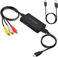 RCA to HDMI Converter AV to HDMI Adapter,RCA to HDMI Composite Audio Video Converter for for PS1, PS