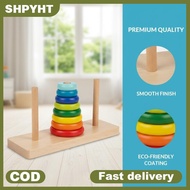 SHP Baby Wooden Trap Tower Building Blocks Of Hanoi Tower Wooden Toys