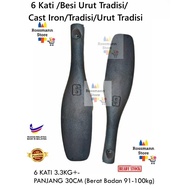 Round Iron Furnace 6 Kati 3.3 kg+ - LENGTH 30CM Massage Iron/Traditional Massage Iron/Cast Iron