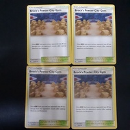 Pokemon Card TCG : Hidden Fates : Trainer : Brock's Pewter City Gym 54/68 playset X4 cards (NON-HOLO)