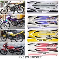 RXZ BODY COVER STICKER STRIPE COVER SET RXZ135 BOSS (9) BLACK WHITE BLUE PURPLE YELLOW RED 135 YAMAH