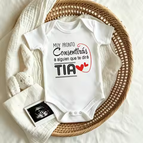 Spanish Pregnancy Announcement Baby Bodysuit Unisex Newborn Romper Muy Pronto Consentiras A Alguien 