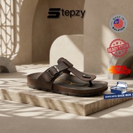 STEPZY Men Sandal Flip-Flop | Kasut Lelaki | 拖鞋男装 M26-803 (Brown, Navy)