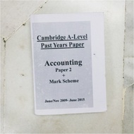 Cambridge A-Levels Accounting Paper 2 a past year paper