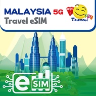 Happy Malaysia eSIM แฮปปี้ เทเลคอม มาเลเซีย - 5-15 วัน 3-8 กิกะไบต์ eSIM ท่องเที่ยวแบบเติมเงิน (4G)