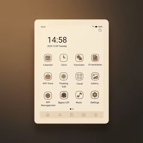 Bigme B6 E-reader, 6-inch B&W E-Ink Screen EBook Reader, 300PPI HD Paper-like E-book, Android 14 OS,