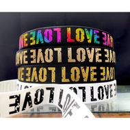 Elastic Band Sewn To Show Off Love Pattern Size 1.5 Inches Sold Per Meter