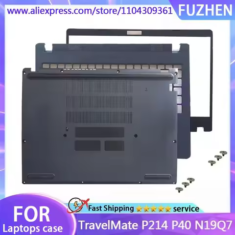 New Cover For TravelMate P214 P40 N19Q7 Front Frame Palm Pad Keyboard Bottom Cover hinge Black