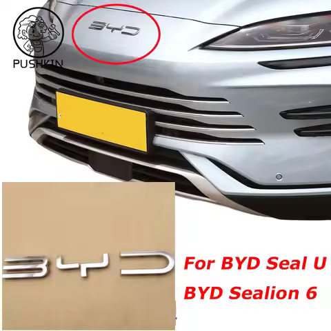 For BYD SEALION 6 Song Plus DMI EV BYD Seal U 2024 2025 Car Front Bumper Emblem Badge BYD Logo Acces
