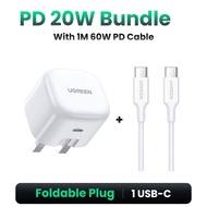 UGREEN PD20W Foldable Charger apple USB-C Power Adapter (20W)