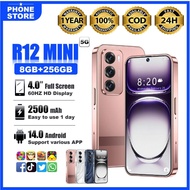 Small 4 Inch Phone 8GB RAM 256GB ROM Android 14 2500mAh Fast Charging Dual SIM Handphone Kecil HP Re