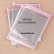 Clear OPP Plastic Adhesive Glue 8x8