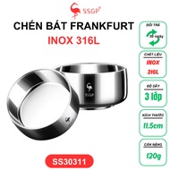Frankfurt 3-layer multi-purpose 316L stainless steel bowl SSGP Germany SS30311 rice bowl, stainless 