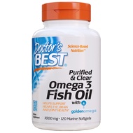 Doctor's Best Purified &amp; Clear Omega 3 Fish Oil, 120 sgls.