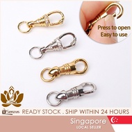 【SG SELLER】Thai Amulet Hook Stainless Steel Rotating Claw Non-Rust Eagle Hook Buckle Gold-plated tit