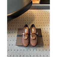 ALAIA Mesh Ladies Fashion Flat Shoes