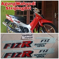 MERAH YAMAHA FIZR FIZ R F1ZR F1Z R MARLBORO MALBORO RED WHITE TRANSPARENT MOTORCYCLE BODY LIS STRIPI