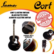 [FAMA]Cort CJ Retro Vintage Black Matte (VBM) Acoustic-Electric Guitar EQ Fishman Pickup