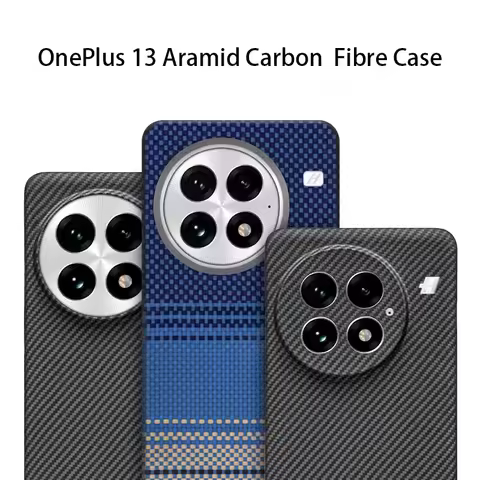 IColors Slim Carbon Fiber Case for OnePlus 13, Durable Sturdy Aramid Fiber Thin Cover for OnePlus 13