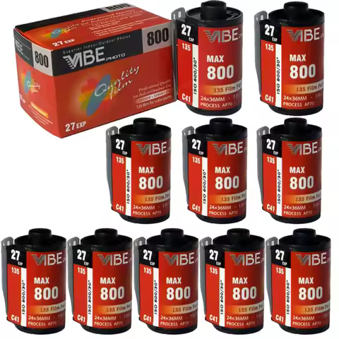 5Roll/6Roll/10Roll VIBE Max 800 Color film ISO 800 135 Negative film 27EXP/Roll for VIBE 501F Camera