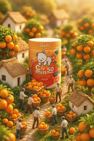 Vitamin C C min 50 Orange ซี มิน_วิตามิน ซี เม็ดเคี้ยว 50mg_1000เม็ด กลิ่นส้ม _ วิตตามินเด็ก วิตตามิ